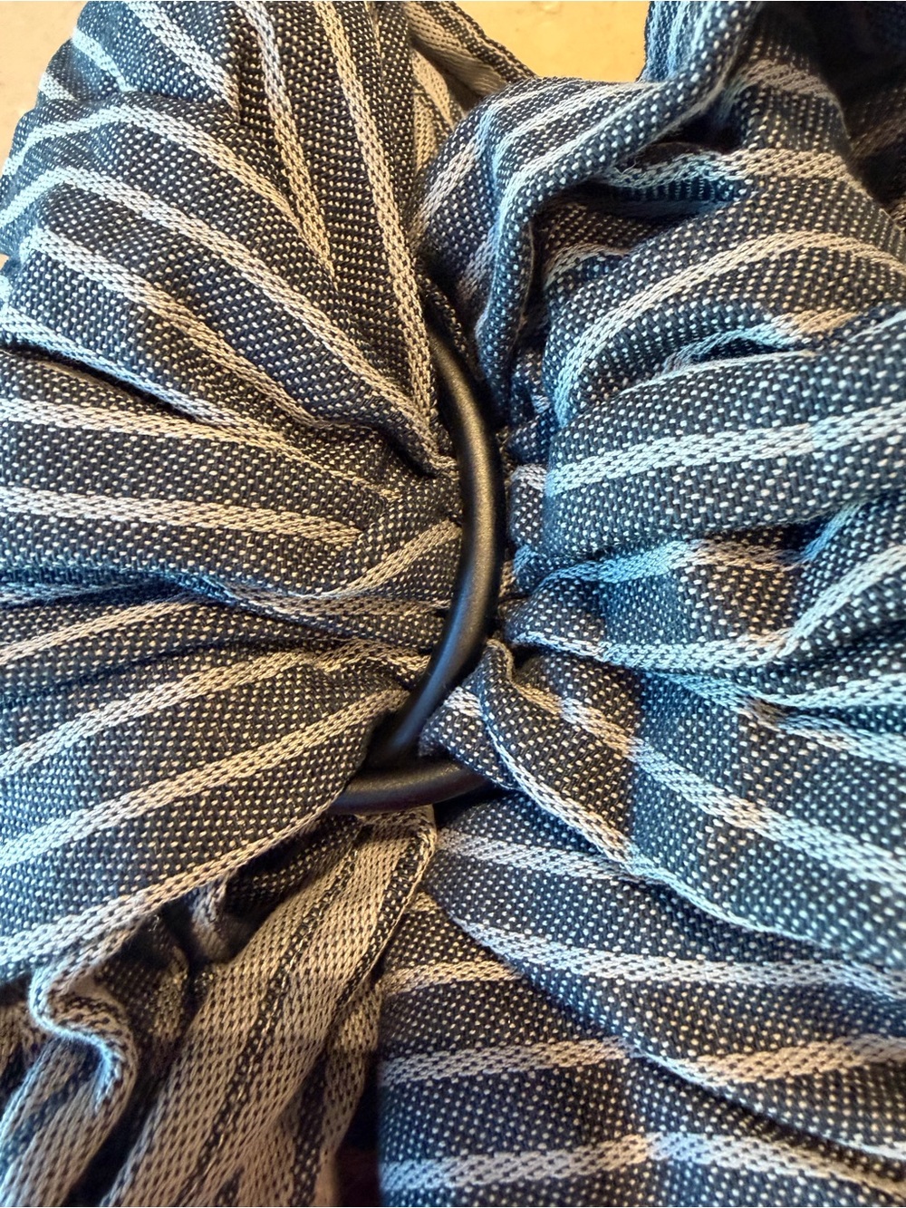 MOBY Ring Sling Jet Ribbons NIB Neutral Stripe Black Gray New in Box